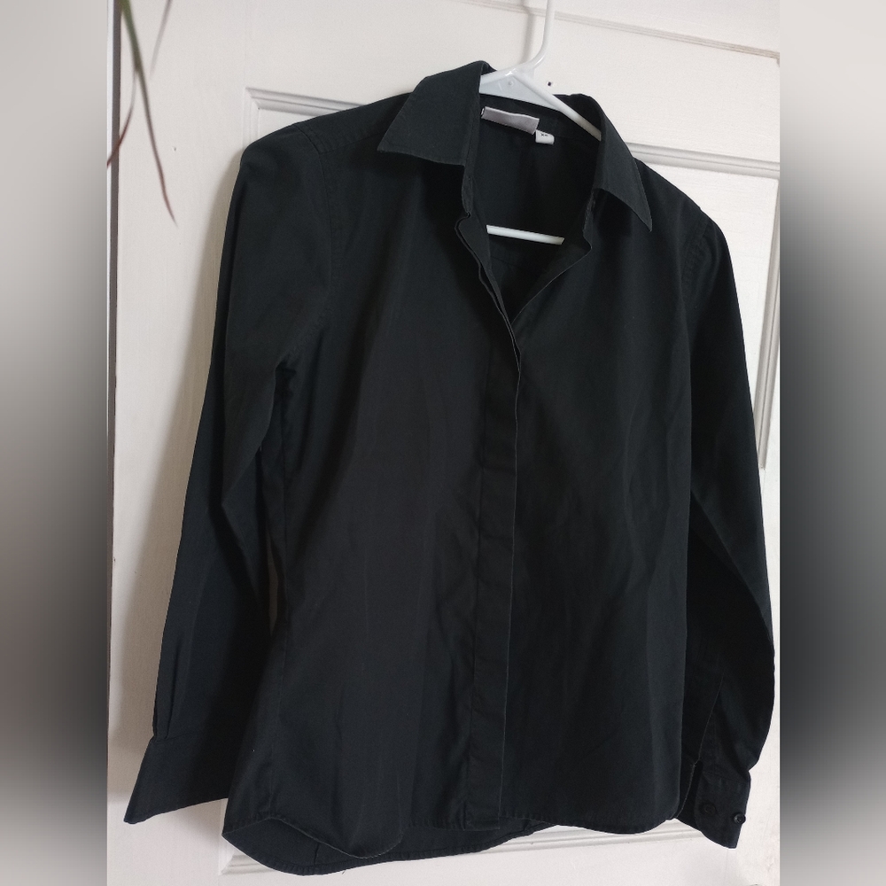 Chef Works Black Women's Server Dress Shirt